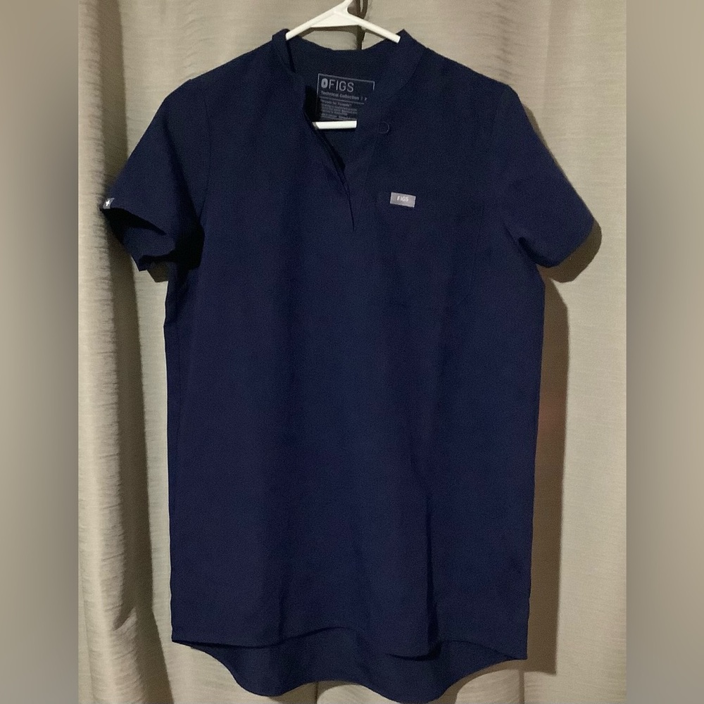 Figs Scrub Maternity Navy Scrub Top XS